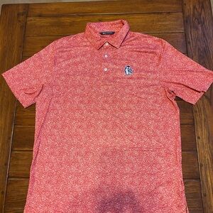 NWOT Cutter & Buck Size Medium Fresno State Men's Red Polo Shirt